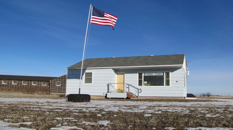 Historic Herrmann House is being used as the temporary Visitor Center at Minidoka NHS