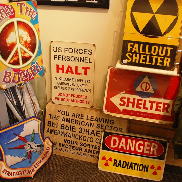 Vintage metal signs, Fallout Shelter, Danger, etc. 