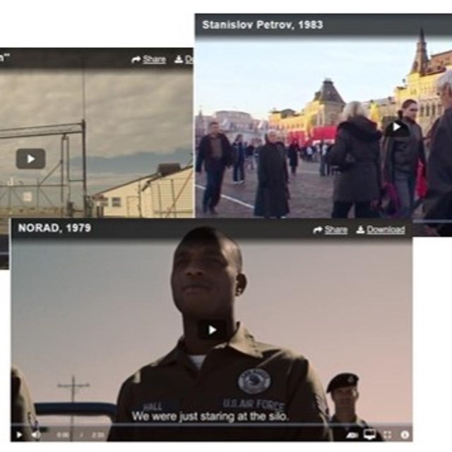Screenshot of a webpage featuring three video clips
