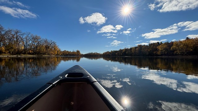Canoe on the river