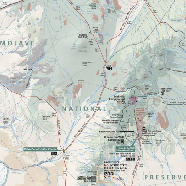 Map of Mojave National Preserve