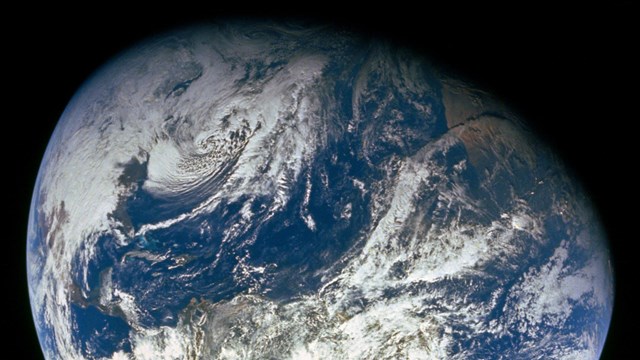 Photo of the earth from space.