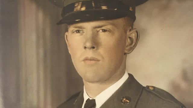 White male in military uniform
