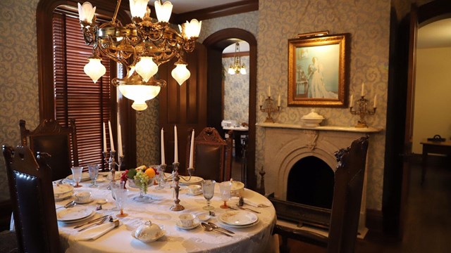 Dining Room in the William and Ida McKinley Home