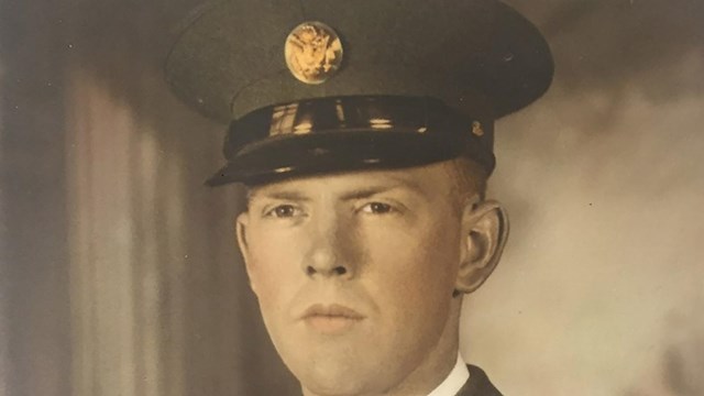 Photograph of Ormond Bobo in uniform during his service with the 7th Infantry at Vancouver Barracks