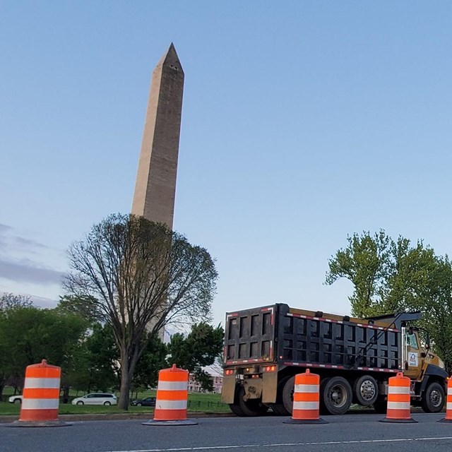 Map of planned road and multi-use trail work near National Mall