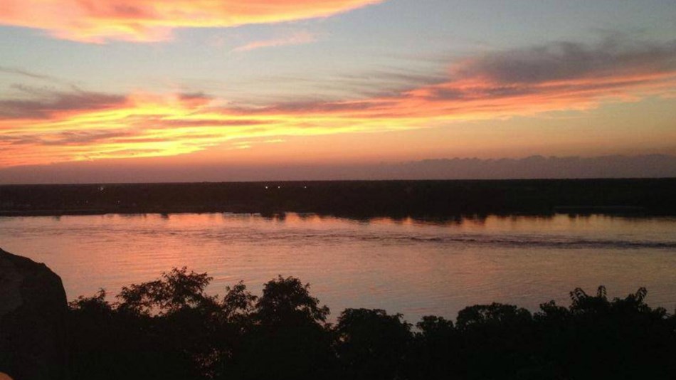 Sunset Over the Mississippi River