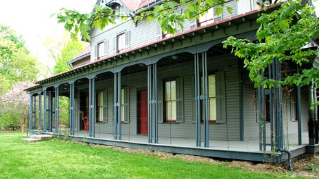 view of the front facade of the Garfield Home
