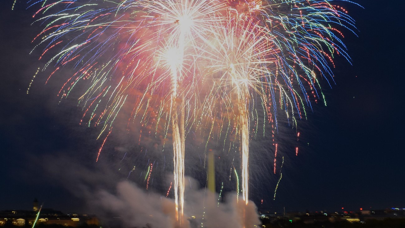 Fireworks above the National Mall