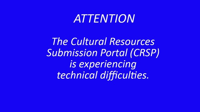 CRSP is having technical issues