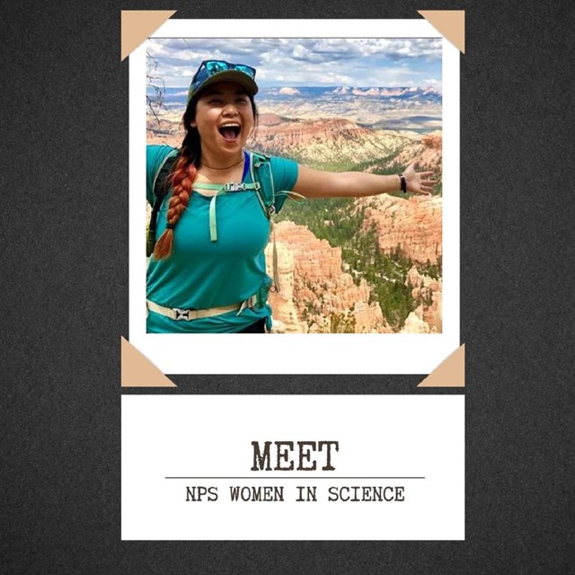 a photo of a smiling woman with arms extended out and text 