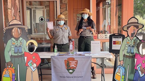 Park Rangers in front of Visitor Center