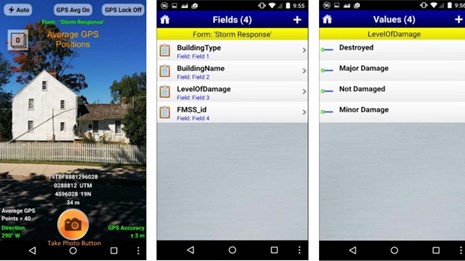 Three screenshots of a phone placed side by side