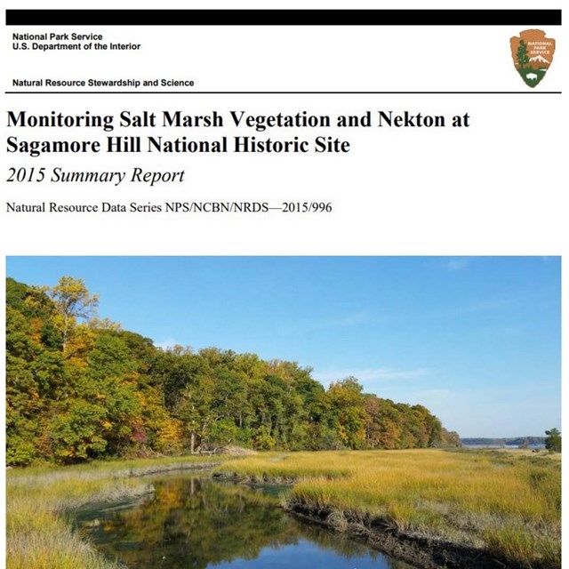 Screenshot of marsh vegetation and nekton report cover page