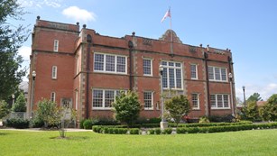 Large two story brick building