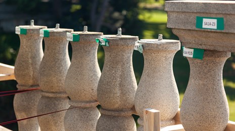 Several granite balustrades