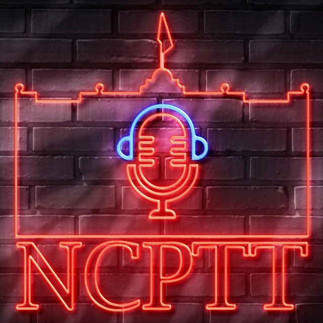 Neon NCPTT Logo with Microphone