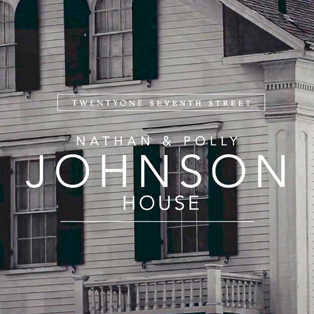 Front view of the Nathan and Polly Johnson House