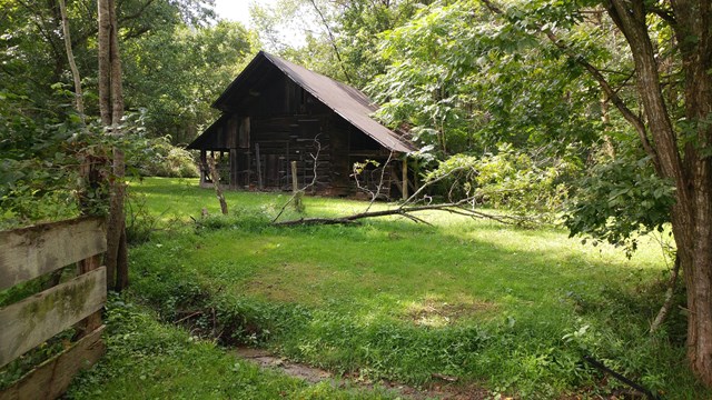 old chestnut log barn