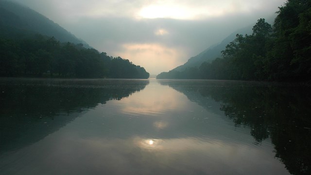 mist over the river