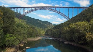 bridge spanning gorge
