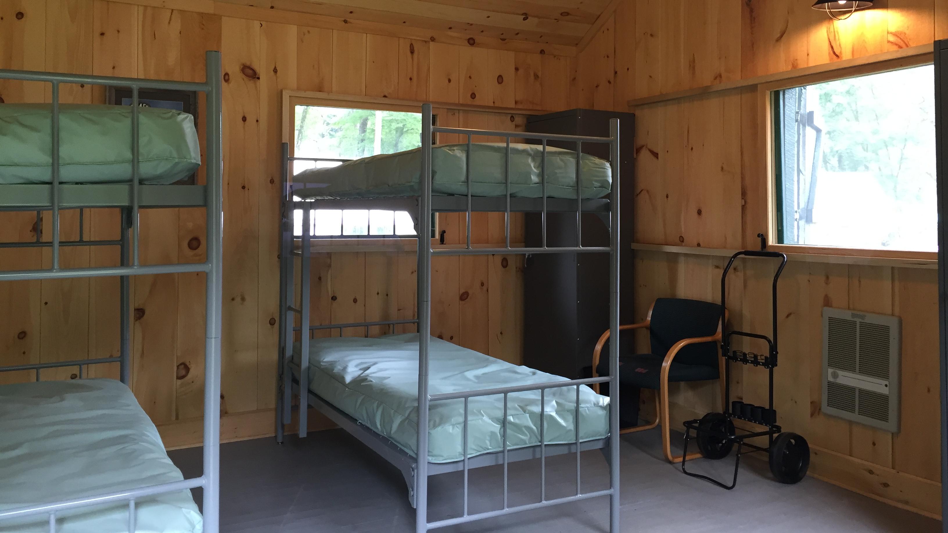 cabin interior with bunk beds
