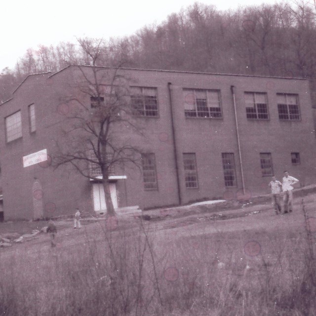 historic photo of brick school building