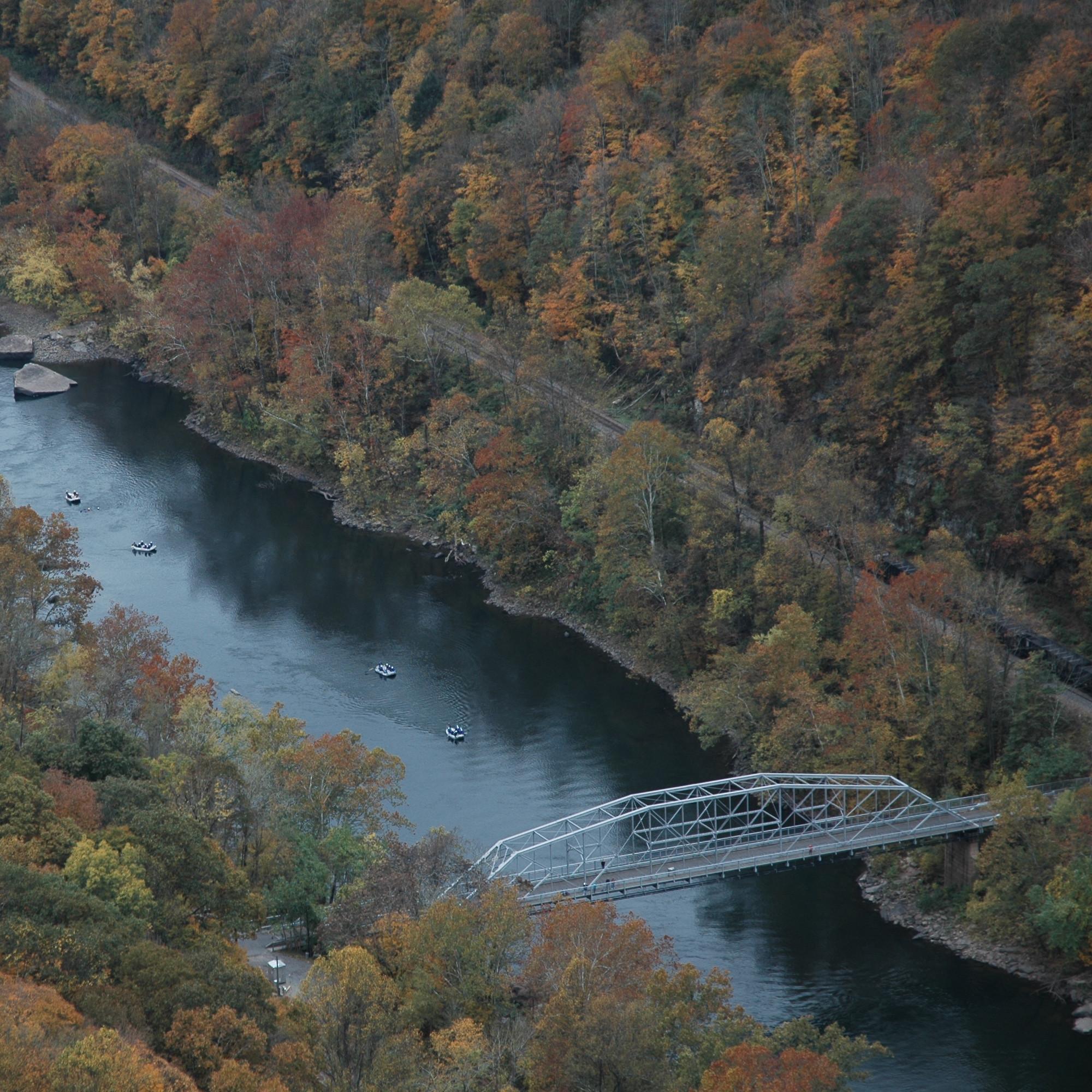 bridge at bottom of gorge