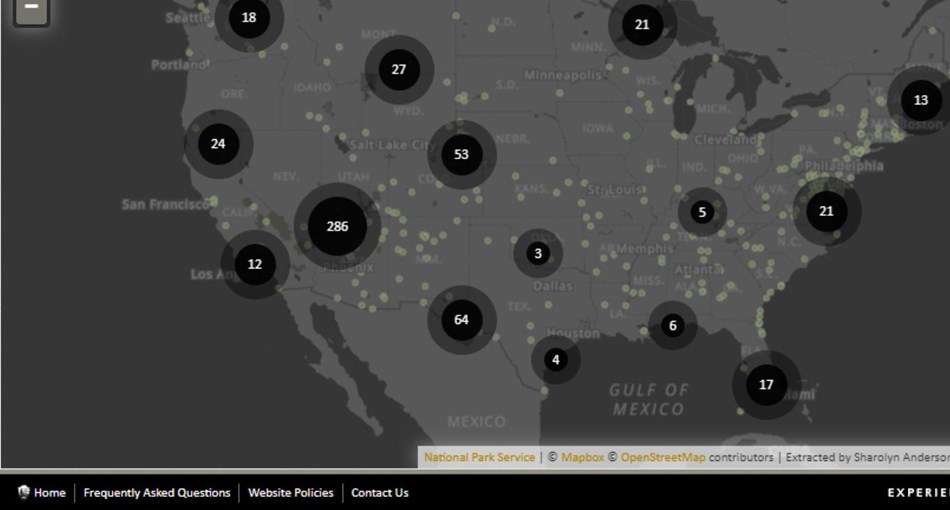 Map of US, including Alaska and Hawaii, shows nights sky data collections sites