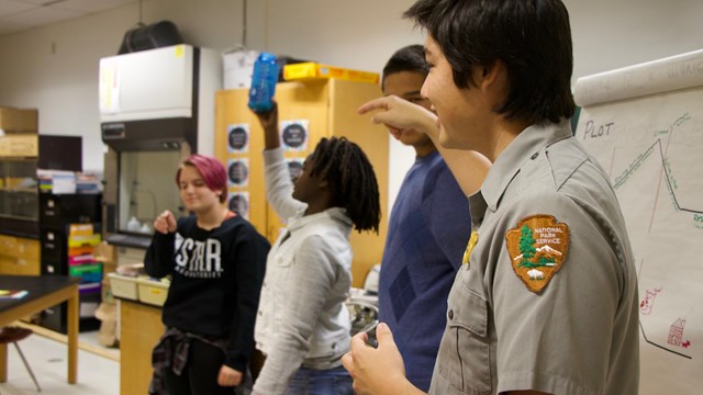 NPS Staff leading an educational class for kids