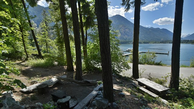 A campsite by Lake Chelan