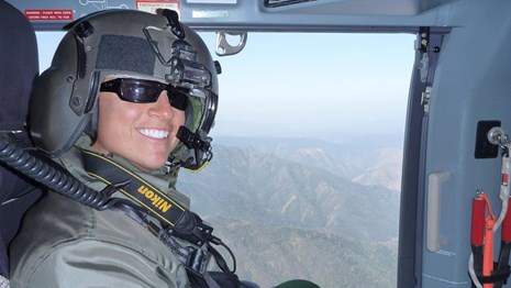 Ranger pilot in a cockpit