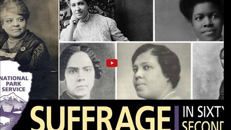 Video screenshot of a collage of Black women and a partial NPS arrowhead and video title