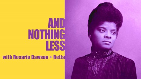 Graphic that includes a picture of Ida D. Wells and text reading