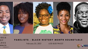 Graphic for a Power of Parks for Health Roundtable for Black History Month