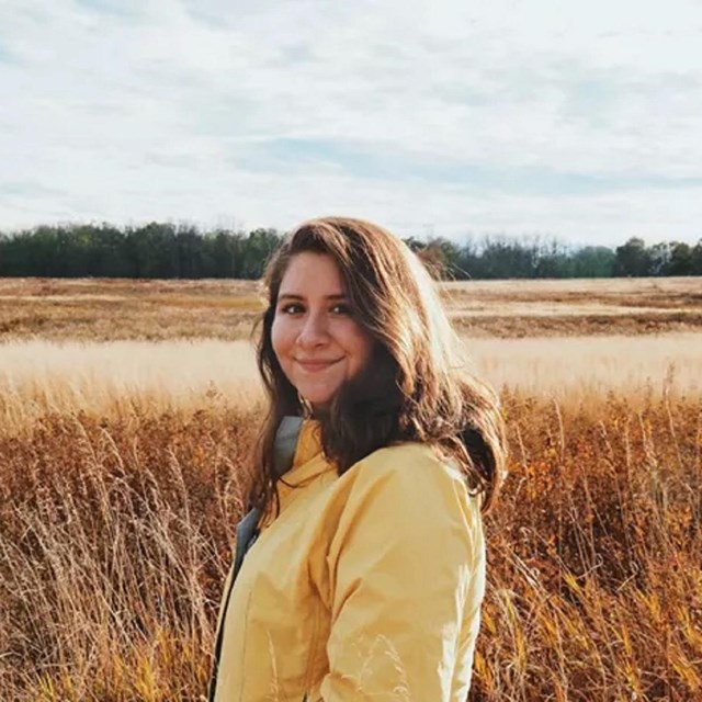 Evelyn Moreno in a field