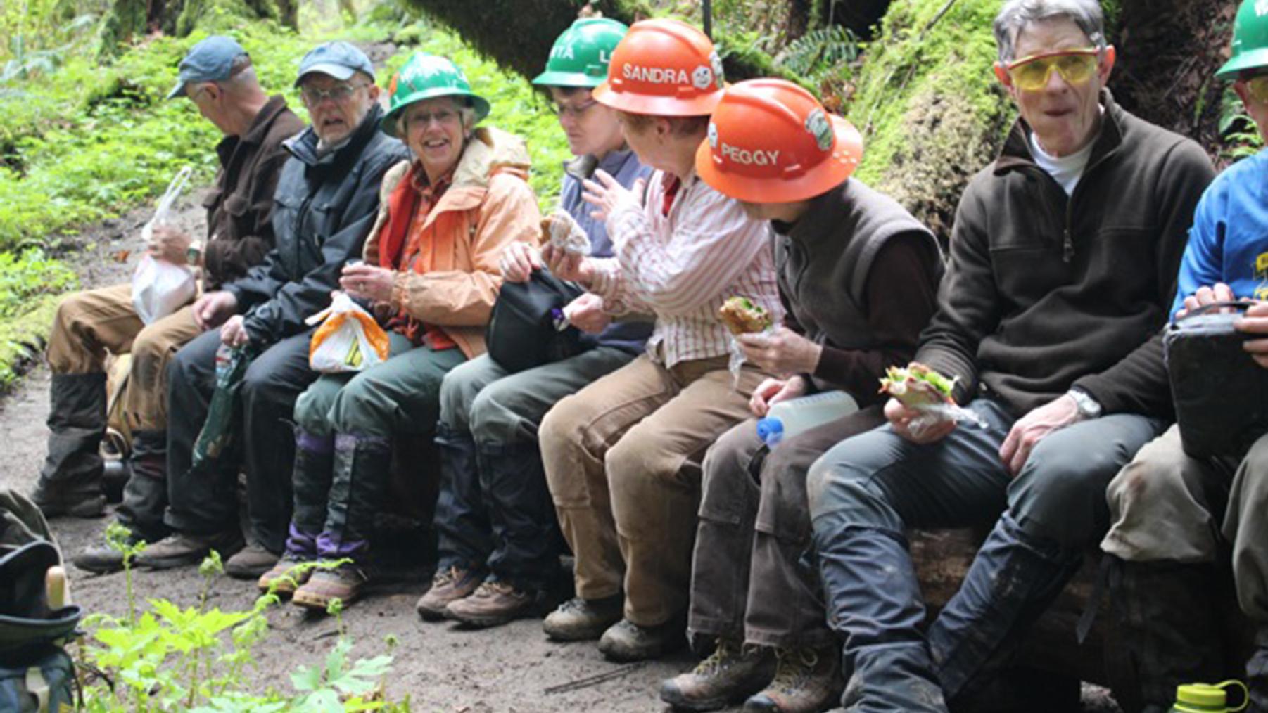 Washington Trails Association Crew Takes a Break