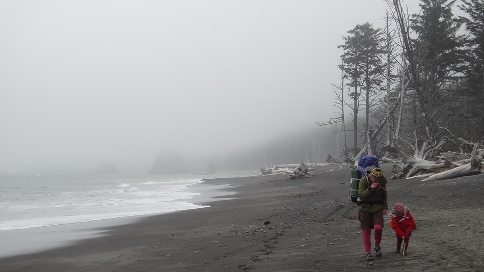 Hiking at Rialto Beach
