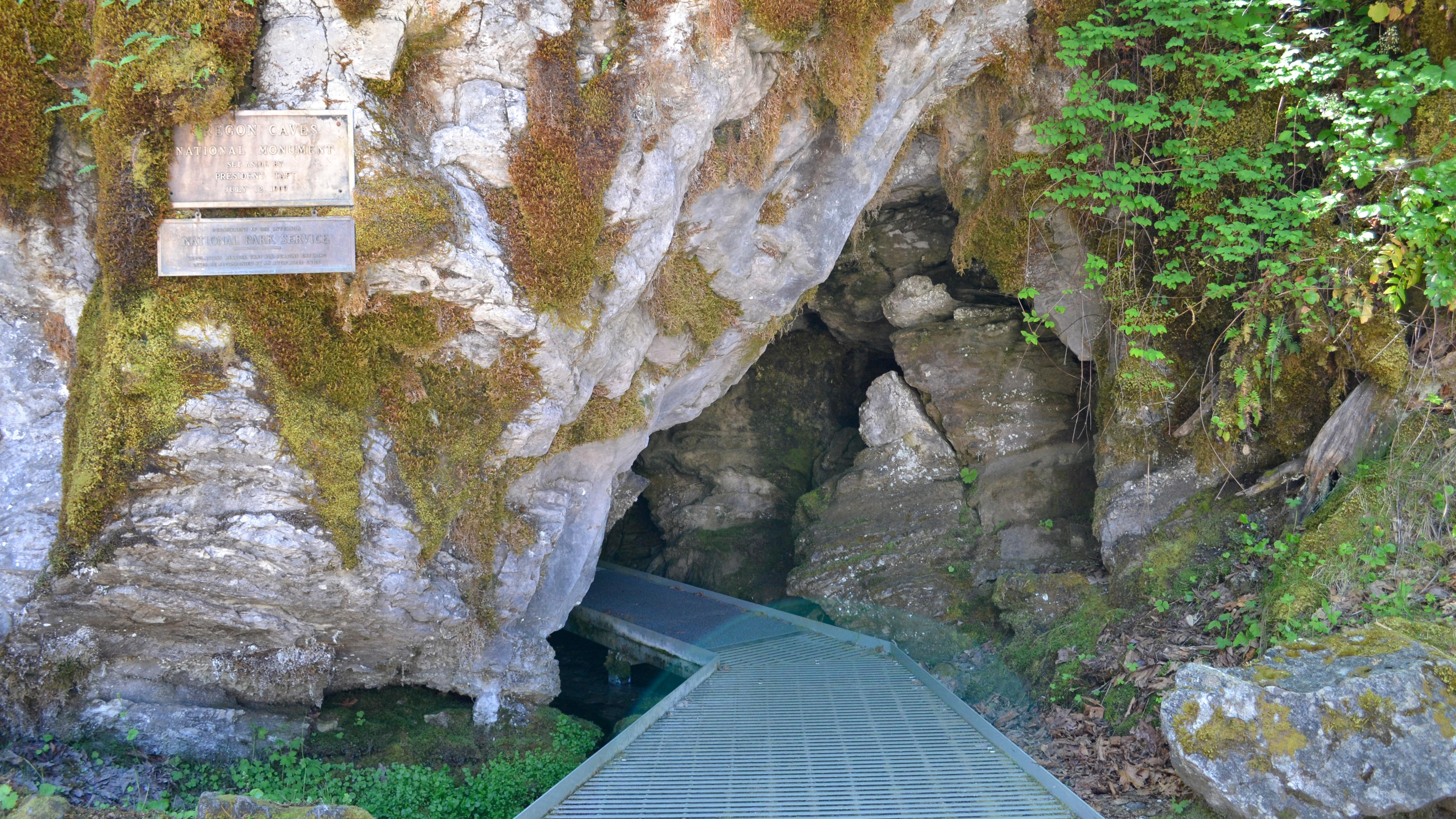 Entrance to the cave at Oregon Caves National Monument and Preserve.