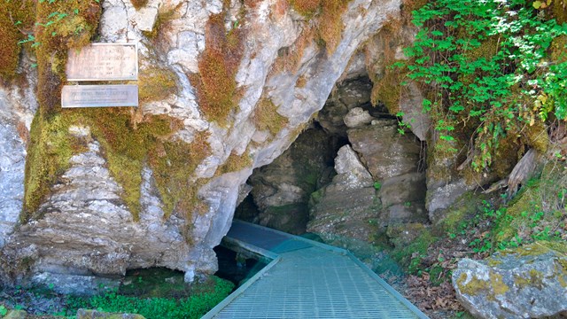 Entrance to the cave at Oregon Caves National Monument and Preserve.