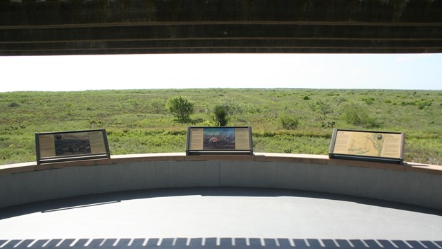 View from battlefield overlook onto the battlefield.