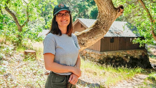 Portrait of Condor Crew Leader Alacia Welch in Pinnacles National Park