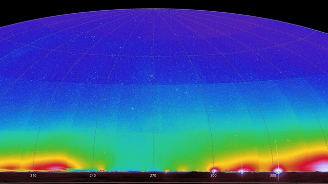 Light spectrum Mosaic of observed light measured at Big Shell beach  