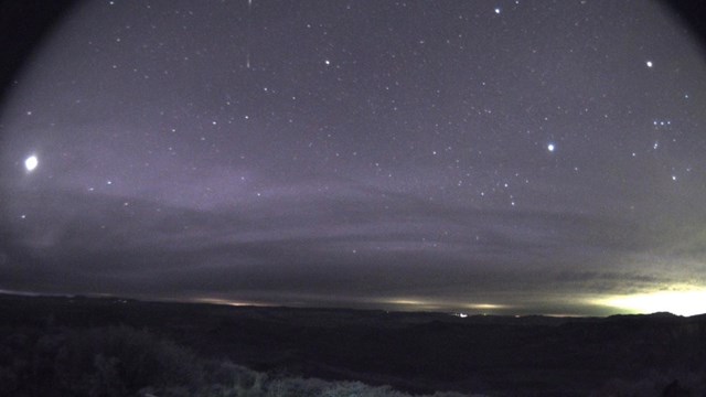 View of the milky way over the monument. 