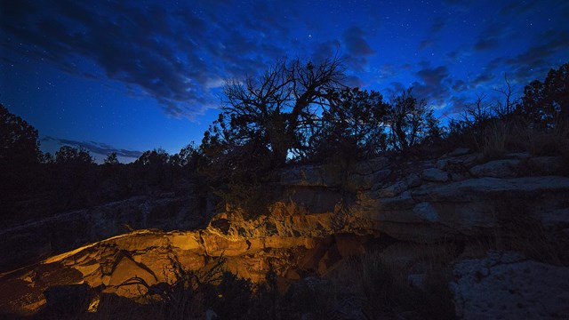 Dark sky over Parashant with the first stars starting to appear in the night sky.