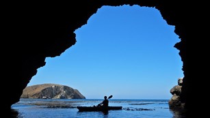 Sea cave entrance, Santa Cruz island, Channel Islands National Park. NPS/Hidekatsu Kajitani