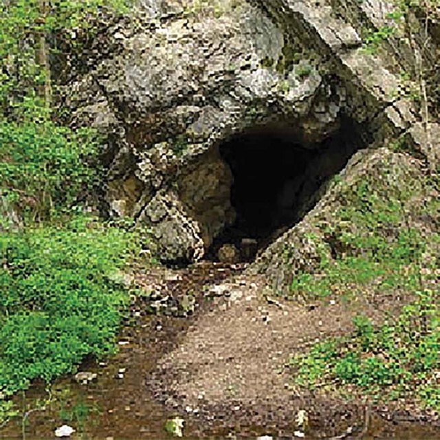 A cave stream that flows intermittently. NPS photo.