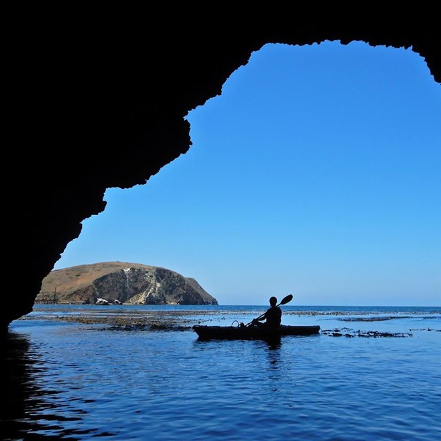 Sea cave entrance, Santa Cruz island, Channel Islands National Park. NPS/Hidekatsu Kajitani