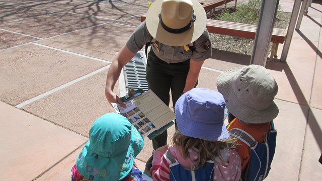 Kids talk with a ranger