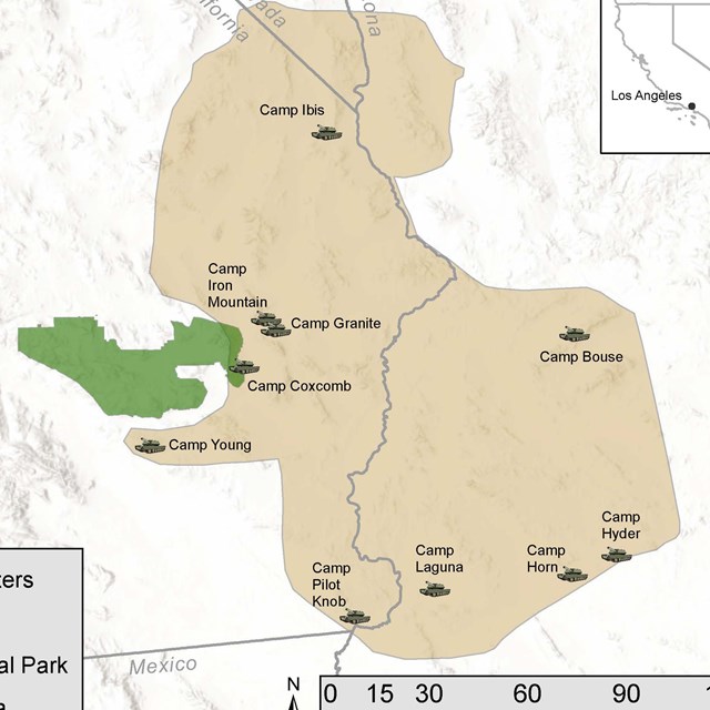 Desert Training Center map